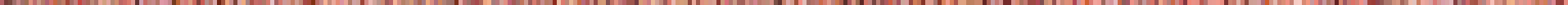 A band of 383 vertical stripes in shades of pink, red and brown, one per photograph, with no visible trend from left to right